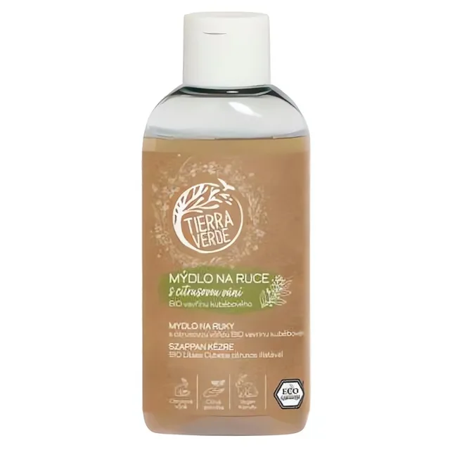 Tierra Verde Tekuté mýdlo na ruce - BIO Vavřín 100 ml - s českým bio jitrocelem