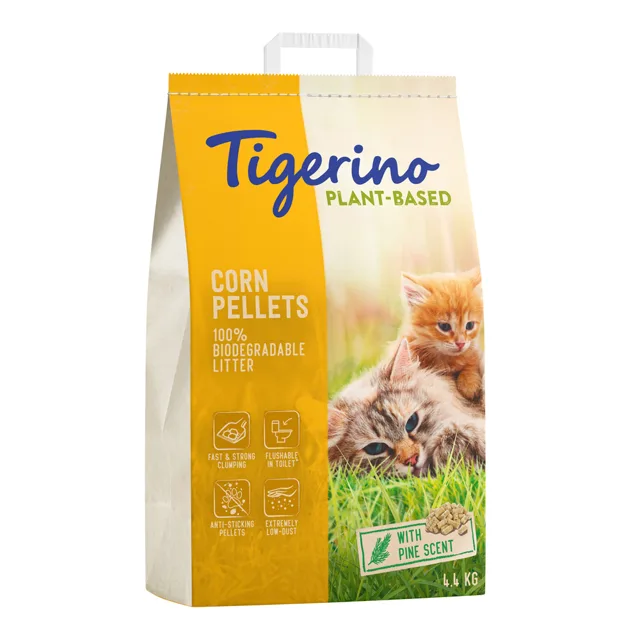 Tigerino Plant-Based kukuřičný kočkolit - vůně borovice - 7 l