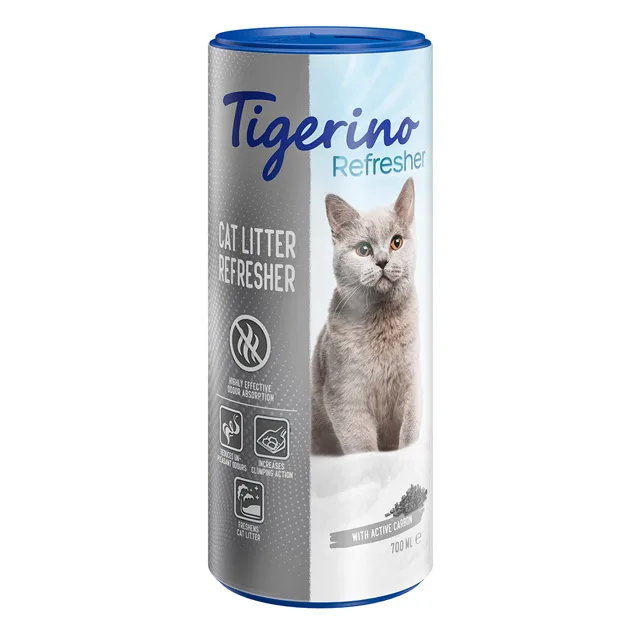 Tigerino Refresher přírodní jílový deodorant pro kočičí stelivo s aktivním uhlím - 700 ml