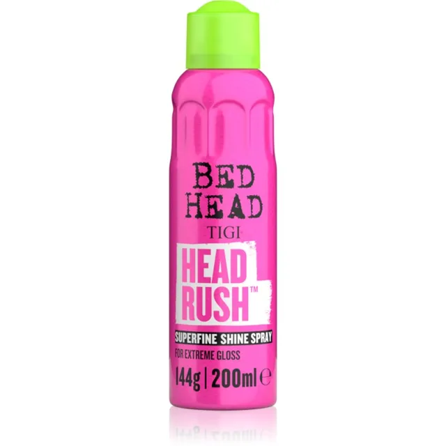 TIGI Head Rush Super Shine Spray sprej pro lesk a hebkost vlasů 200 ml