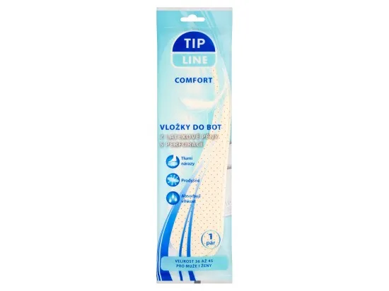 Tip Line Comfort vložky do bot z latexové pěny s perforací