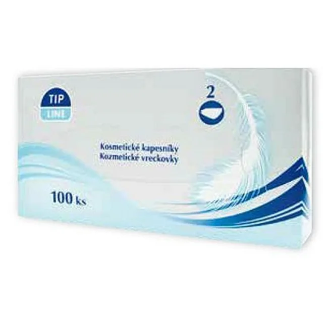 TIP LINE Kosmetické kapesníky 2-vrstvé Box 100 ks