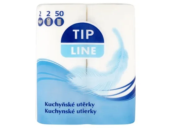 Tip Line kuchyňské utěrky 2-vrstvé 2 ks
