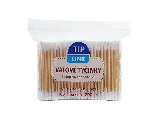 Tip Line vatové tyčinky bambusové sáček 200 ks