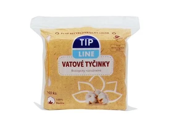 Tip Line vatové tyčinky EKO 160 ks