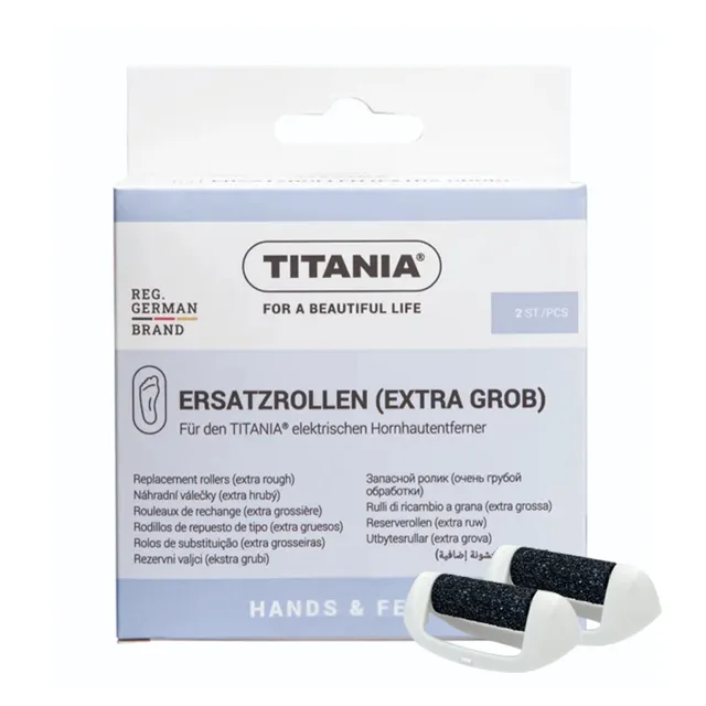 TITANIA extra hrubé nástavce k elektrické brusce na paty, 2 ks