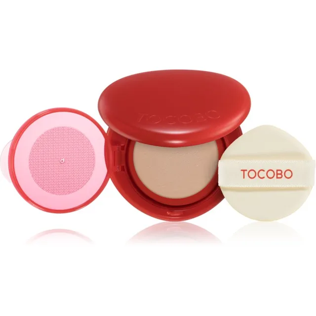 TOCOBO Apple Dewy Fit Cushion dlouhotrvající make-up v houbičce SPF 50+ odstín 21W Vanilla 15 g