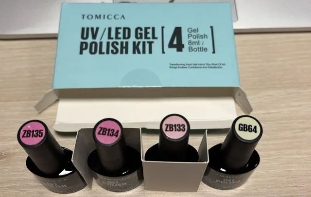 TOMICCA Gelové laky na nehty 4x8ml-zb133, zb134, zb135, gb64