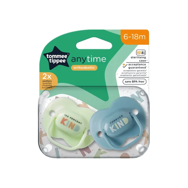 Tommee Tippee Dudlík silikonový AnyTime 6-18m 2 ks
