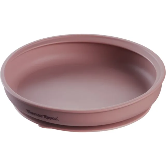 Tommee Tippee EasiStick™ Silicone Weaning Plate talíř s přísavkou 4m+ Pink 1 ks