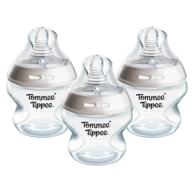 Tommee Tippee Natural Start Samosterilizační kojenecká lahev s Anti-Colic savičkou Pomalý průtok 0m+ 150 ml 3 ks