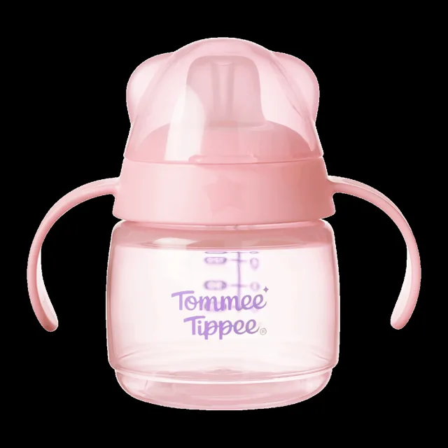 Tommee Tippee Netekoucí hrneček s hubičkou Transition 4m+ 150 ml růžový