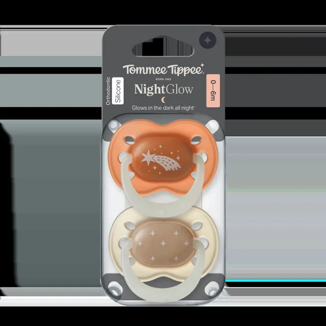 Tommee Tippee SIlikonový dudlík Night 0-6m 2 ks více barevných variant