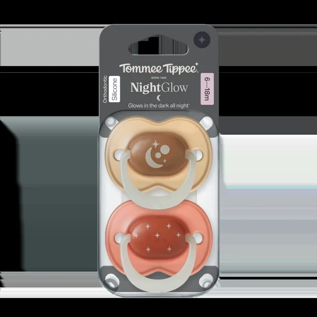 Tommee Tippee Silikonový dudlík Night 6-18m 2 ks více barevných variant