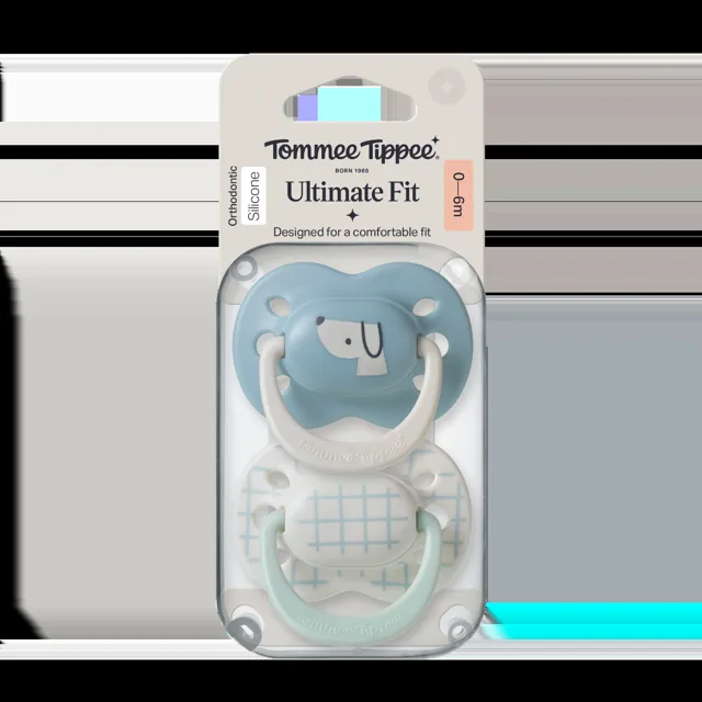 Tommee Tippee Silikonový dudlík Ultimate Fit Deco Boy 0-6m 2 ks více barevných variant