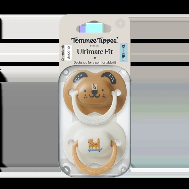 Tommee Tippee Silikonový dudlík Ultimate Fit Deco Boy 18-36m 2 ks více barevných variant
