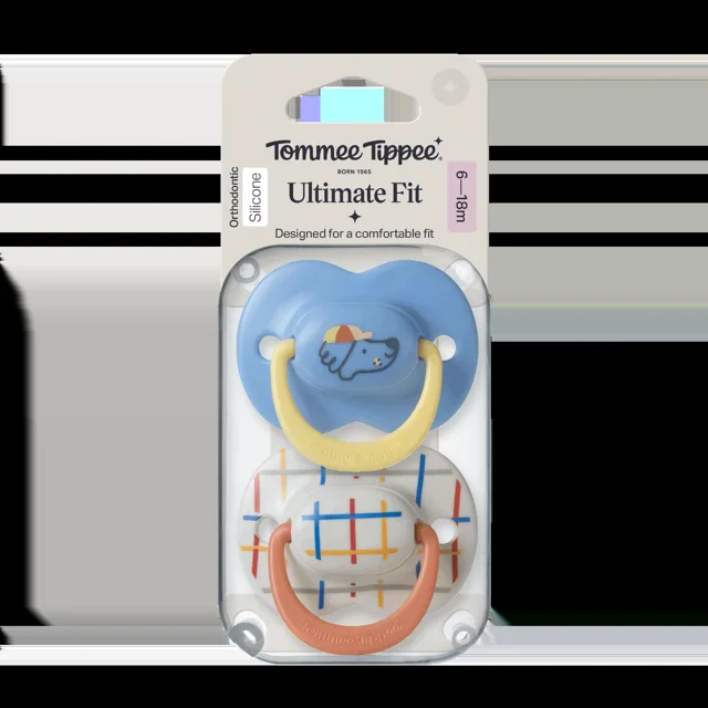 Tommee Tippee Silikonový dudlík Ultimate Fit Deco Boy 6-18m 2 ks více barevných variant