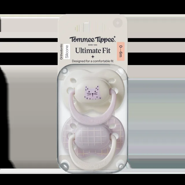Tommee Tippee Silikonový dudlík Ultimate Fit Deco Girl 0-6m 2 ks více barevných variant