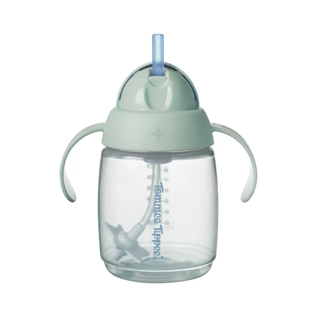 Tommee Tippee Tréninkový netekoucí hrnek s brčkem se závažím 6m+ 240 ml zelený