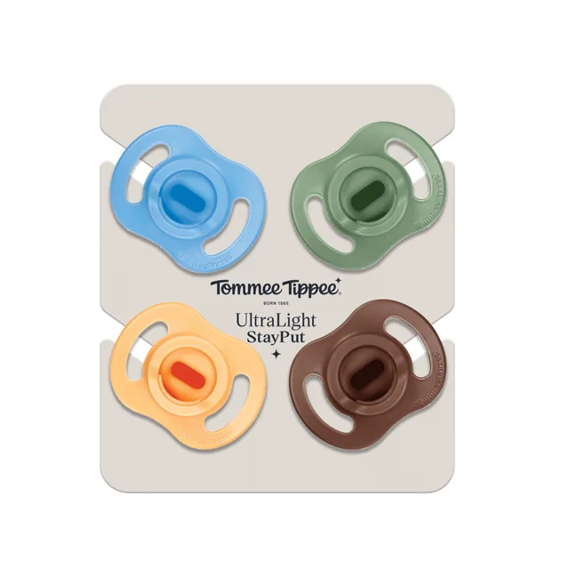 Tommee Tippee Ultra-light silikonový dudlík 18-36m, Boy 4 ks mix barev