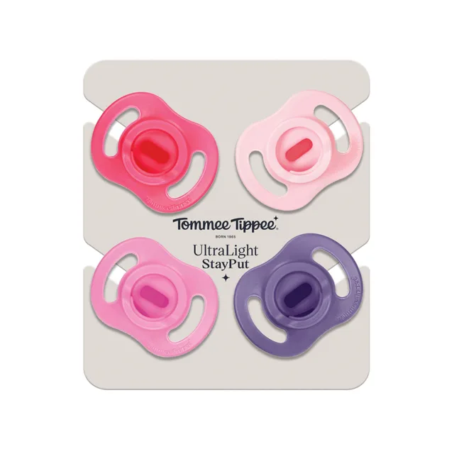Tommee Tippee Ultra-light silikonový dudlík 18-36m, Girl 4 ks mix barev