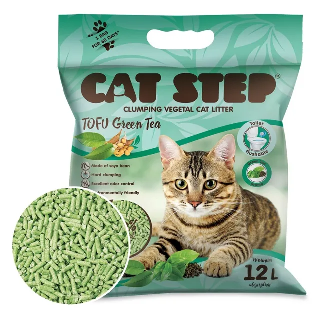TOMMI Cat Step Tofu Green Tea podestýlka 5,4 kg/12 l
