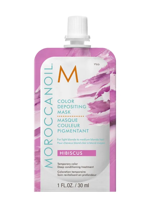 Tónující maska na vlasy Moroccanoil Color Depositing - Hibiscus, 30 ml (CDHI30GL) + dárek zdarma