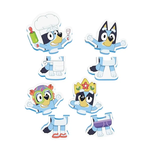 TOOMIES Bluey puzzle vodolepky do vany 4 kusy