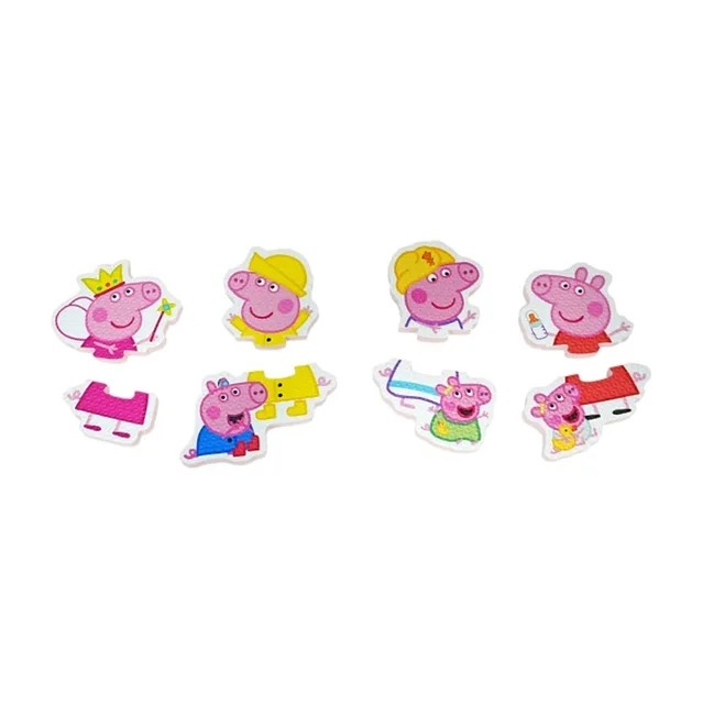 TOOMIES Peppa Pig puzzle vodolepky do vany 4 kusy