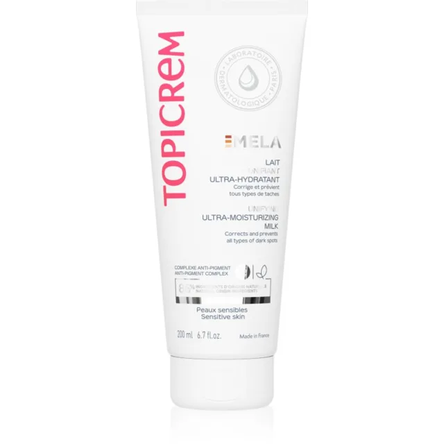 Topicrem MELA Unifying Ultra-Moisturizing Milk SPF15 hydratační mléko proti pigmentovým skvrnám SPF 15 200 ml