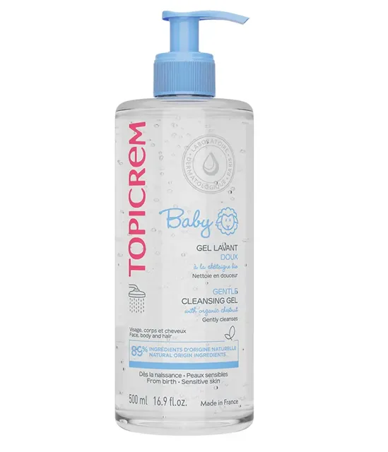 Topicrem Mycí gel na pokožku a vlasy Baby (Gentle Cleansing Gel) 500 ml