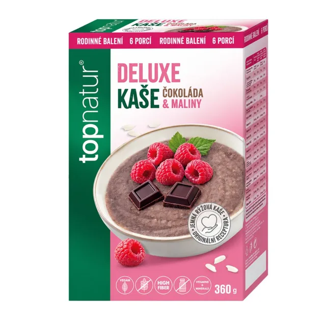Topnatur Deluxe čokoláda&maliny kaše 360 g