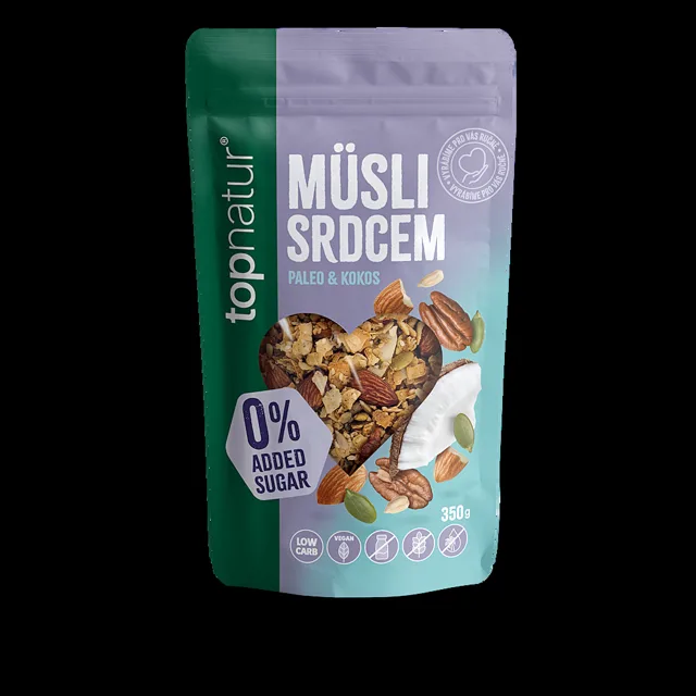 TOPNATUR Low carb müsli srdcem 350 g
