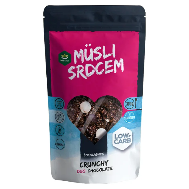TOPNATUR Low carb müsli srdcem čokoládové 300 g