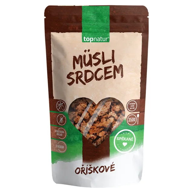 TOPNATUR Müsli srdcem oříškové 350 g