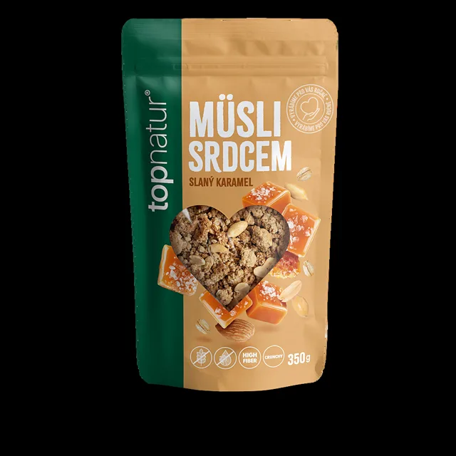 TOPNATUR Müsli srdcem slaný karamel 350 g