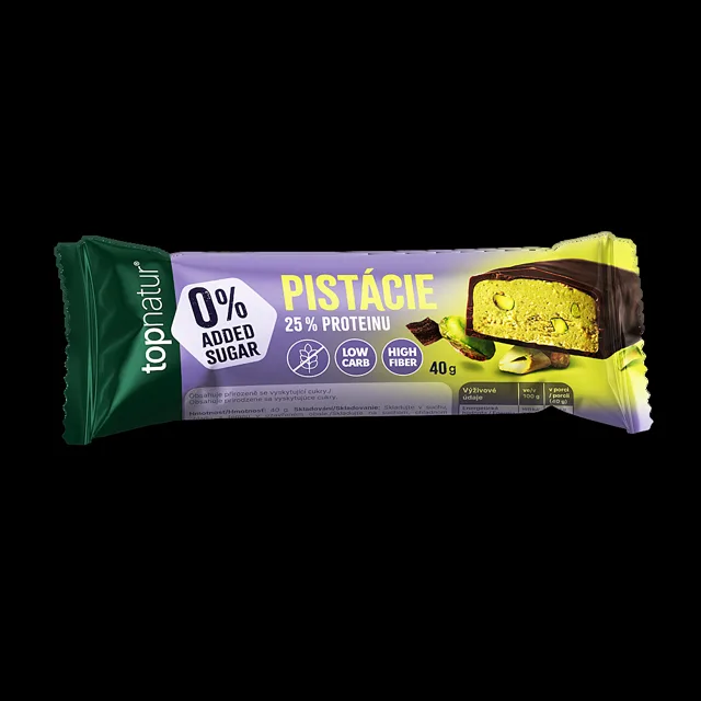 TOPNATUR  No sdded sugar protein tyčinka pistácie 40 g