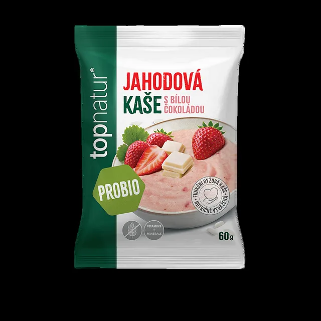 TOPNATUR Probio kaše jahoda a bílá čokoláda 60 g
