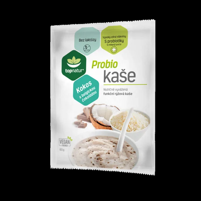 Topnatur - Probio kaše, kokos s belgickou čokoládou, 60 g