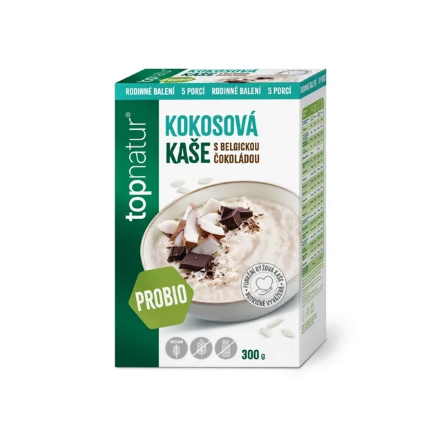 Topnatur Probio XXL kokos s belgickou čokoládou kaše 300 g