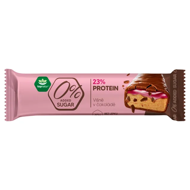 TOPNATUR Proteinová tyčinka višně v čokoládě 40 g