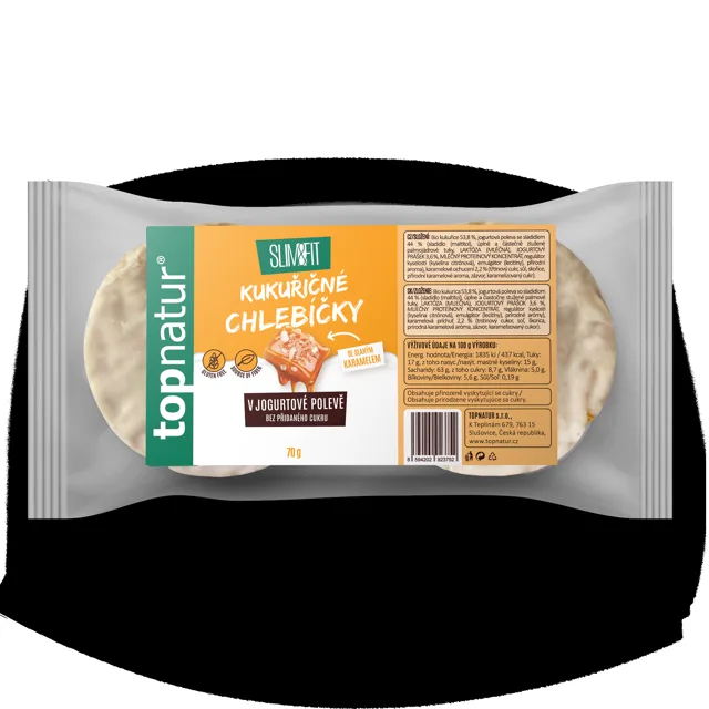 Topnatur Slim&Fit Kukuřičné chlebíčky se slaným karamelem v jogurtové polevě 70 g