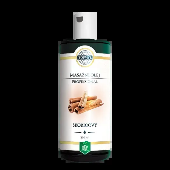 Topvet skořicový masážní olej 200 ml