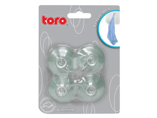 Toro háčky přísavné bezbarvé 4 ks
