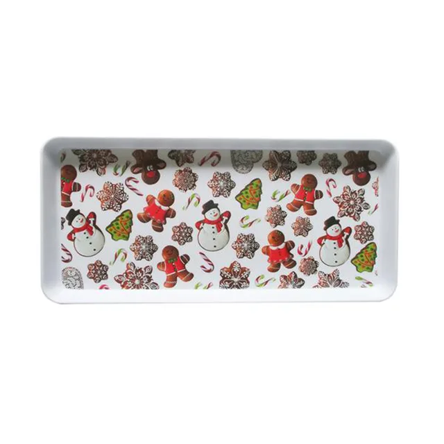 Toro Servírovací podnos vánoční 1 ks 35 x 16,5 cm perníčky