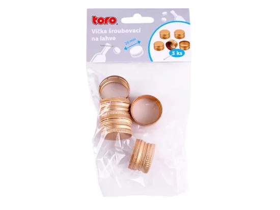 Toro víčka šroubovací na lahve 28 mm 5 ks
