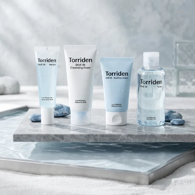 Torriden - DIVE-IN Low Molecular Hyaluronic Acid Trial Kit - Zkušební set produktů s kyselinou hyaluronovou