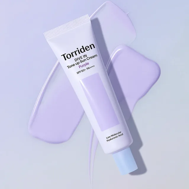 Torriden - DIVE-IN Tone-up Sun Cream Purple - Rozjasňující tónovací opalovací krém - 60 ml