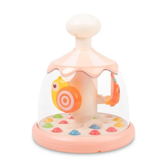 Toyz Edukační hračka Káča se zvířátky – růžová, kolotoč, 6m+