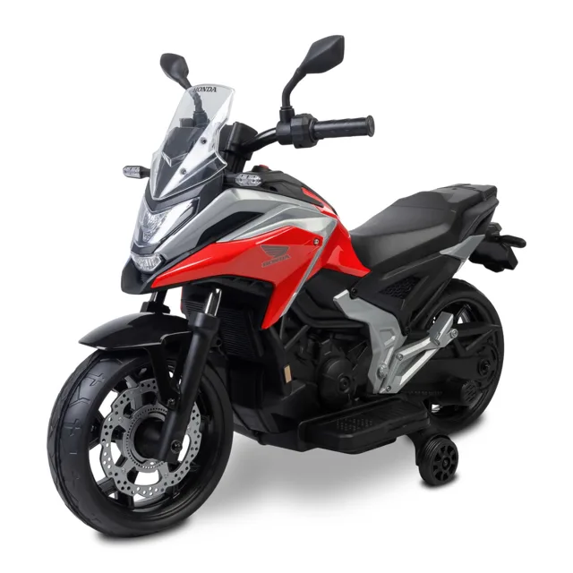 Toyz Elektrická motorka Honda NC750X pro děti – LED, USB, 3-8 let, červená, černá